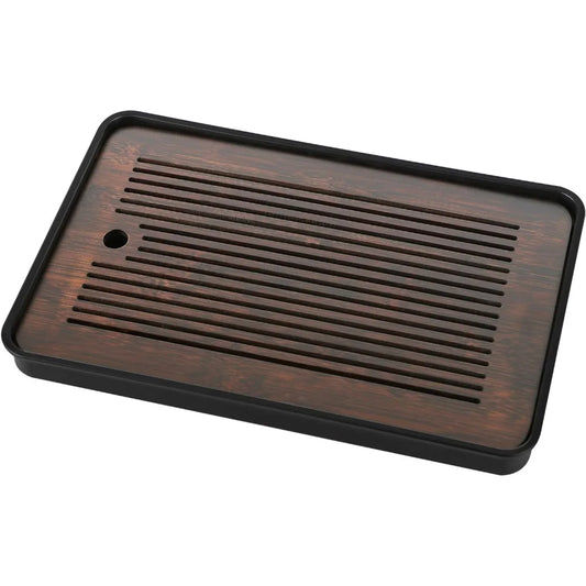 Bambus Tee-Tablett mit Abflussfunktion